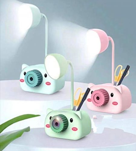 Camera Table lamp with Pencil & Mobile Stand and Pencil Sharpener