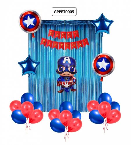Captain America Birthday Theme 38pc Set - GBPT0005