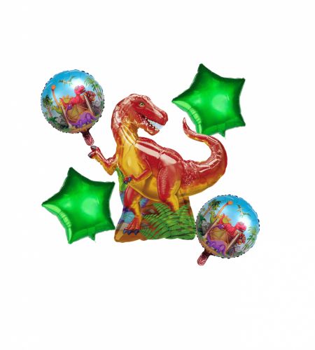 Dinosaur Foil Balloon Set Of 5 Pcs
