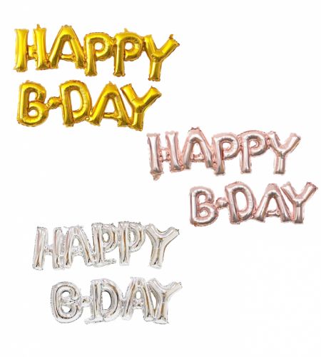HAPPY B-DAY Foil Balloon