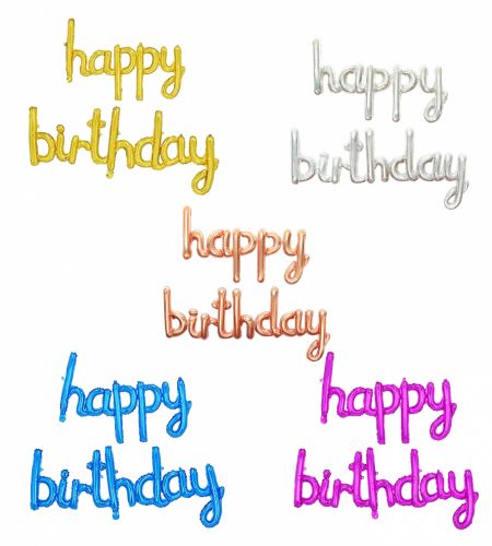 happy birthday Foil Balloon Cursive