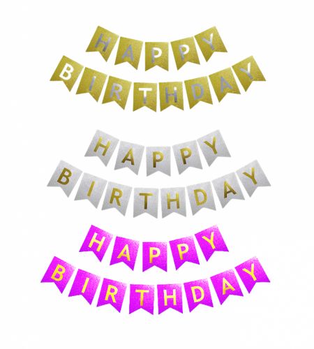 Happy Birthday Paper Banner ( Glitter )