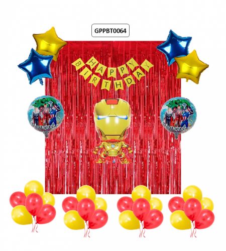 Ironman Birthday Theme 60pc Set