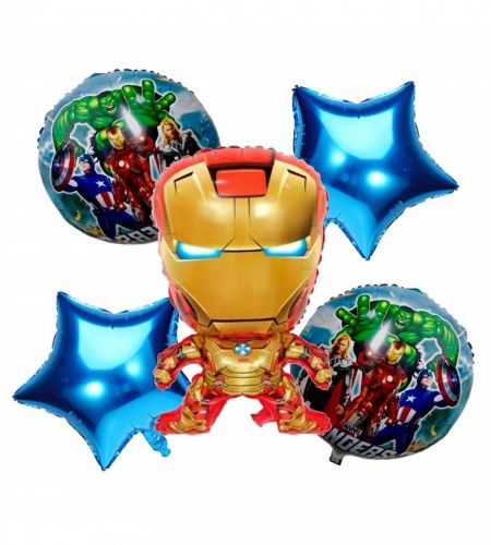 Ironman Foil Balloon Set Of 5 Pcs
