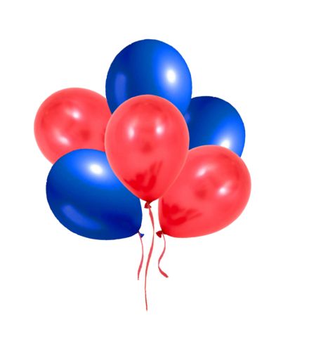 Latex Balloons With Red - 50pc