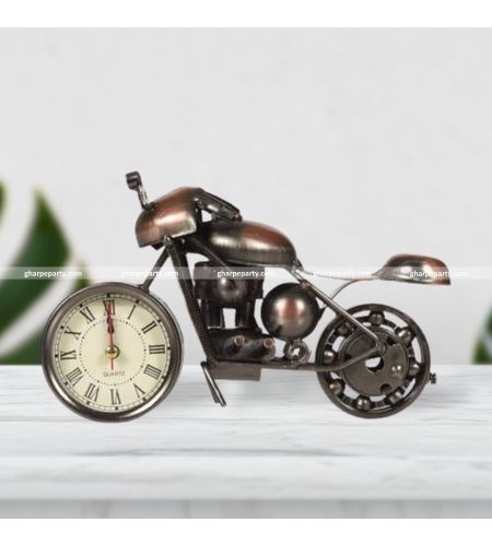 Metal Bike with Clock