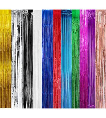 Metallic Foil Curtains (Set Of 2)