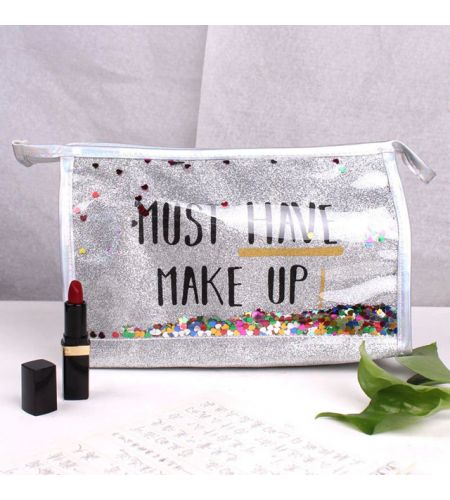 Must Have Make Up Pouches ( Silver )
