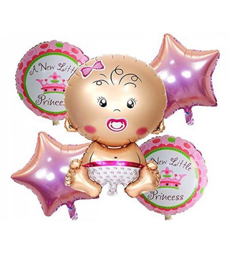 New Little Princess Foil Balloon - Pack of 5