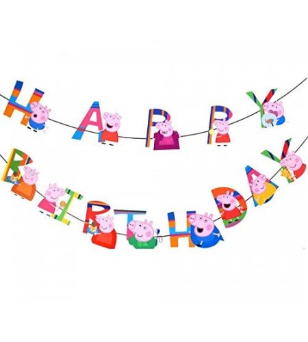 Peppa Pig Happy Birthday Banner