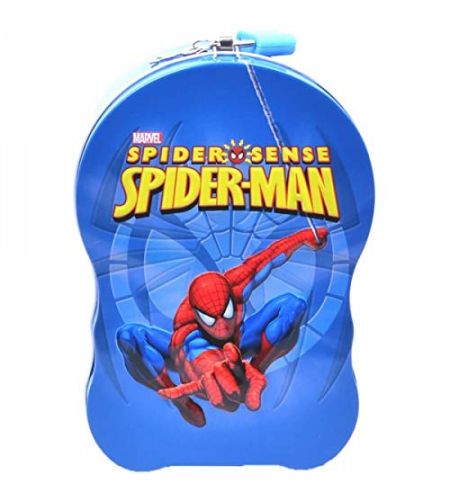 Spiderman Cartoon Character Metal Piggy Bank Coin Box/ Money Box