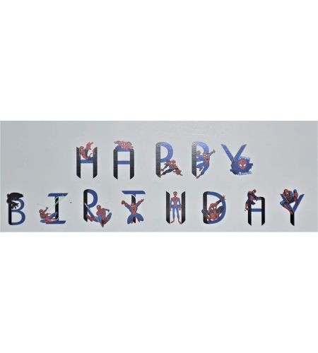 Spiderman Happy Birthday Banner
