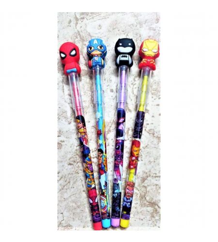 Superhero Pencils (Pack Of 4)