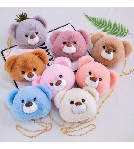 Teddy Bear Fur Sling Bag