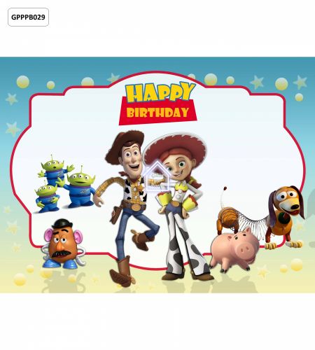 Toy Story Birthday Party Photo Booth Backdrop - 8ft X 6ft - GPPPB029