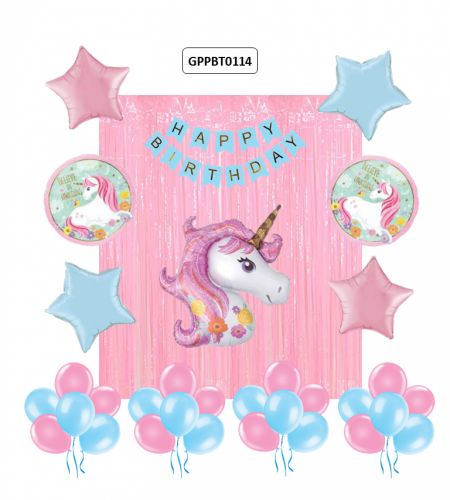Unicorn Birthday Theme 60pc Set