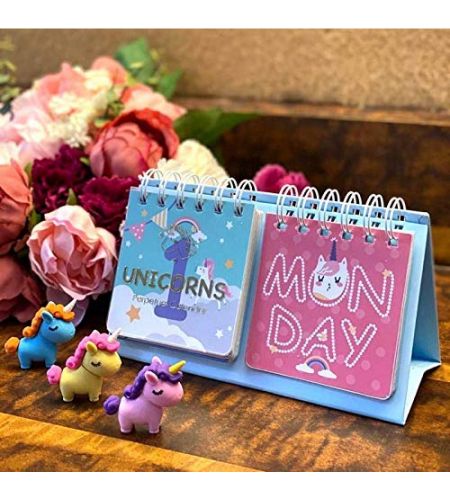 Unicorn Daily Desk Calendar/Daily Date Universal Calendar/Table Calendar