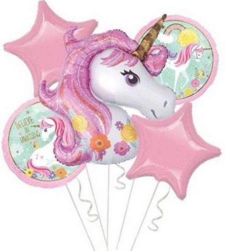 Unicorn Foil Balloon Set Of 5 Pcs
