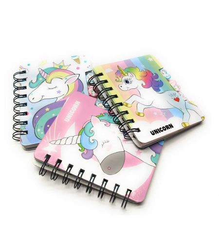 Unicorn Small Spiral Diary (Pack Of 2)